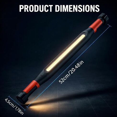 ضوء عمل LED مغناطيسي قابل لإعادة الشحن 3000LM، ضوء ميكانيكي تحت غطاء محرك السيارة لإصلاح السيارات والجراج، مصباح فحص تحت غطاء السيارة لاسلكي مع مغناطيس قوي وخطاف تعليق، ضوء مشاكل محمول in Kuwait