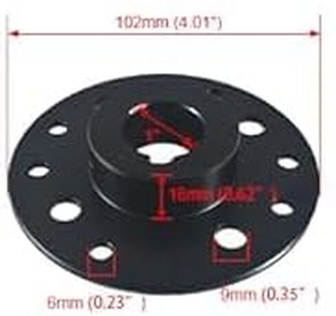 فرامل شريطية 4 بوصات و4 بوصات طبلة فرامل ومحور ضرس 1 بوصة تجويف 1/4 بوصة وكابل فرامل 60 بوصة مع طقم دبابيس أسود لعربة Go Kart Cart Yard Cart Mini Bike in Kuwait