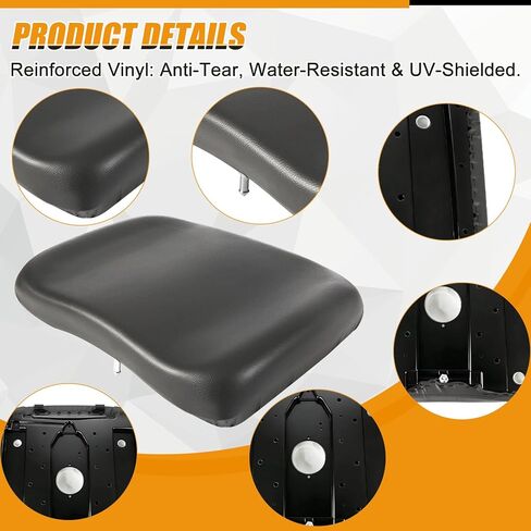 Seat Bottom Cushion Compatible with 2013-2019 Polaris Ranger ETX EU EV XP 570 900 1000 Diesel EU HST Deluxe Crew 900XP 1000XP, Replacement for 2684966-070 Driver Side, Charcoal in Kuwait