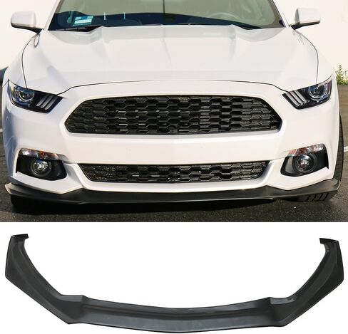 Front Bumper Lip Compatible with 2015-2017 Ford Mustang, PP Front Lip Spoiler Splitter by IKON MOTORSPORTS, 2016 in Saudi Arabia