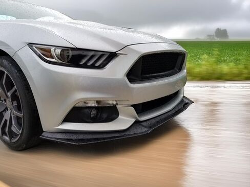 Front Bumper Lip Compatible with 2015-2017 Ford Mustang, PP Front Lip Spoiler Splitter by IKON MOTORSPORTS, 2016 in Saudi Arabia