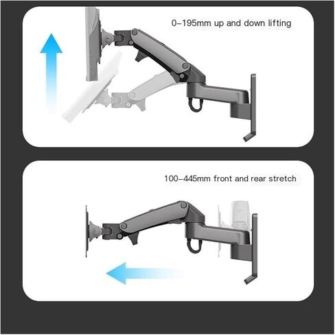 Monitor bracket wall-mounted wall-mounted computer screen lifting and rotating mechanical arm equipment bracket in Saudi Arabia