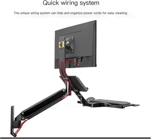 D32 monitor wall-mounted bracket rotating lifting industrial equipment monitoring desk keyboard tray 19-27 inches in Saudi Arabia