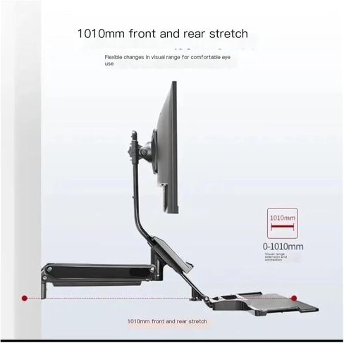 D32 monitor wall-mounted bracket rotating lifting industrial equipment monitoring desk keyboard tray 19-27 inches in Saudi Arabia