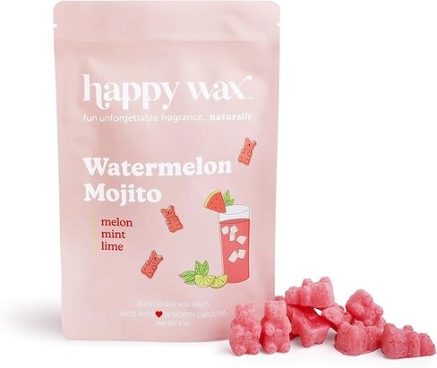 Happy Wax Amalfi Scented Bear Wax Melts - Natural Strong Scented Summer Wax Melts Infused w/Essential Oils - Non Toxic Wax Melt & Pet Safe Wax Melts - (4 oz Tin) in Kuwait