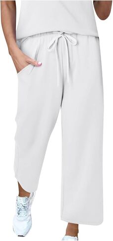 Baggy Joggers for Women Casual Wide Leg Lightweight Pants Yoga Lounge Pants for Athletic Workout Gym with Pockets in Saudi Arabia
