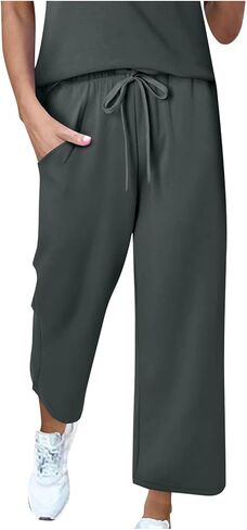 Baggy Joggers for Women Casual Wide Leg Lightweight Pants Yoga Lounge Pants for Athletic Workout Gym with Pockets in Saudi Arabia