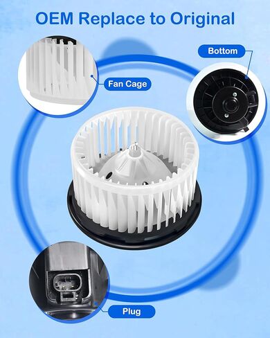 AC Blower Motor Fan HVAC Heater Blower Compatible with Chevy Avalanche 2007-2013,for Silverado 1500 2007-2013,for GMC Yukon 2007-2014，for Sierra 1500 2007-2013 Front Replacement 700164 in Kuwait