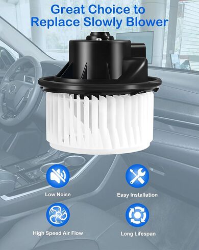 AC Blower Motor Fan HVAC Heater Blower Compatible with Chevy Avalanche 2007-2013,for Silverado 1500 2007-2013,for GMC Yukon 2007-2014，for Sierra 1500 2007-2013 Front Replacement 700164 in Kuwait