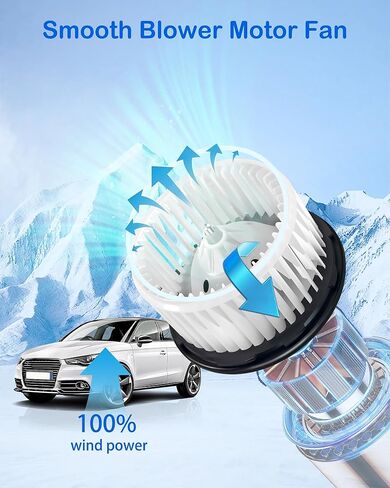 AC Blower Motor Fan HVAC Heater Blower Compatible with Chevy Avalanche 2007-2013,for Silverado 1500 2007-2013,for GMC Yukon 2007-2014，for Sierra 1500 2007-2013 Front Replacement 700164 in Kuwait