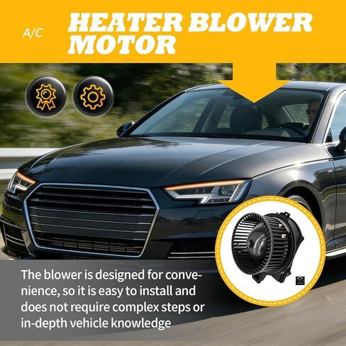 76520 Front HVAC Heater Brushless Blower Motor Compatible with A4 Allroad A4 Quattro A5 Quattro A5 Sportback A6 Allroad A6 Quattro Replaces 4M1820021 in Saudi Arabia