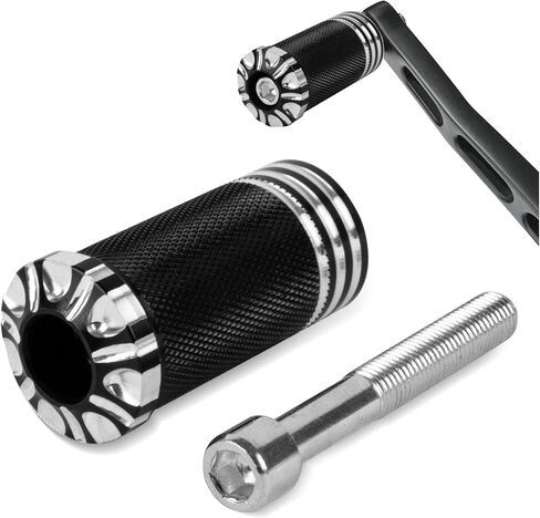 PSLER Motorcycle Shifter Peg Shift Lever CNC Billet Foot Pegs for Sportster Touring Softail Street Glide Road Dyna (Black) in Saudi Arabia