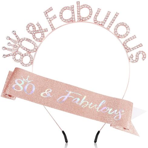 13th Birthday Decorations for Girls Official Teenager Sash 13 Year Old Tiara Crown Headbands Thirteen Hair Band Happy 13th Birthday Gifts for Girls Rose Gold in Kuwait