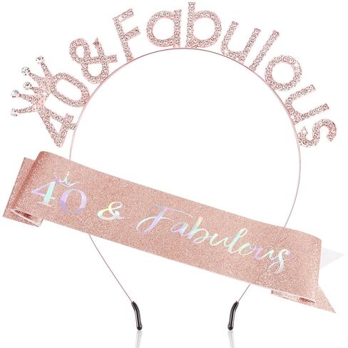 13th Birthday Decorations for Girls Official Teenager Sash 13 Year Old Tiara Crown Headbands Thirteen Hair Band Happy 13th Birthday Gifts for Girls Rose Gold in Saudi Arabia
