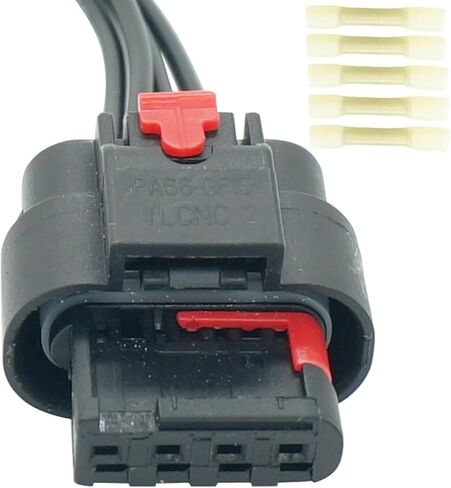 4 Pins Fuel Rail Pressure Sensor Connector Wiring Harness Pigtail Plug Fit for Chevy and GM 2017-2024 with L5P Duramax 6.6L Engine Replaced OE 19300397 in Kuwait