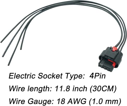 4 Pins Fuel Rail Pressure Sensor Connector Wiring Harness Pigtail Plug Fit for Chevy and GM 2017-2024 with L5P Duramax 6.6L Engine Replaced OE 19300397 in Kuwait