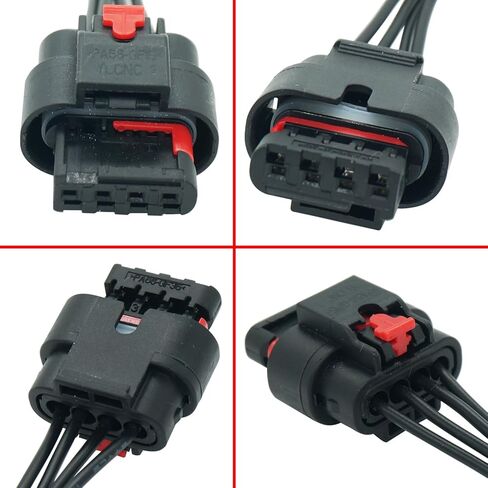 4 Pins Fuel Rail Pressure Sensor Connector Wiring Harness Pigtail Plug Fit for Chevy and GM 2017-2024 with L5P Duramax 6.6L Engine Replaced OE 19300397 in Kuwait