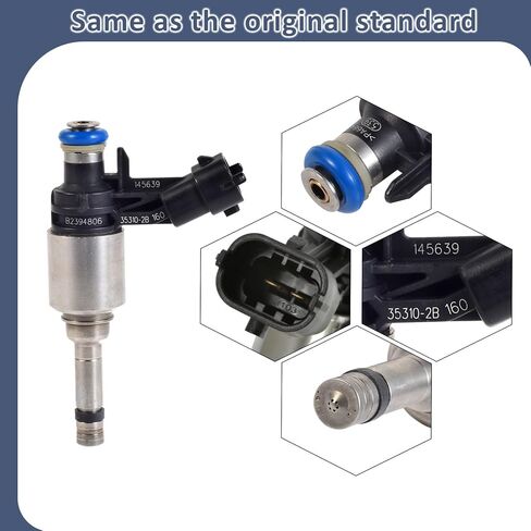 2016-2018 G4 Turbo 1.6 Fuel Injectors,Compatible with/Hyundai Tucson 2016-2017,Compatible with/Kia Optima Forte5 1.6L |4PC Set| |Replaces:35310-2B160| in Kuwait