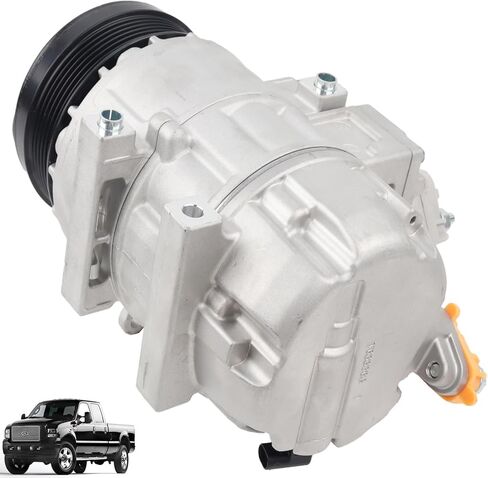 ضاغط تيار متردد جديد من MUCO مع قابض تكييف الهواء AD-1846N يناسب فورد F-250 F-350 F-450 F-550 Super Duty 7.3L 2020 2021 2022 LC3Z19703B in Saudi Arabia
