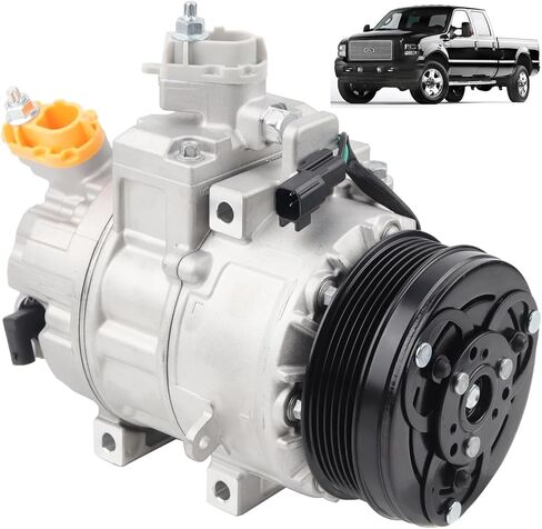 ضاغط تيار متردد جديد من MUCO مع قابض تكييف الهواء AD-1846N يناسب فورد F-250 F-350 F-450 F-550 Super Duty 7.3L 2020 2021 2022 LC3Z19703B in Saudi Arabia