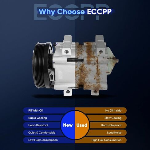 ضاغط تكييف الهواء ECCPP مع قابض 1996-2000 مناسب لضاغط تكييف الهواء Ford Sable لـ Mercury Sable 3.0L in Saudi Arabia
