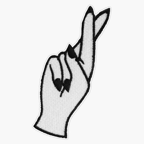 Fingers Crossed Patch Vinyl Waterproof Sticker Decal Car Laptop Wall Window Bumper Sticker 5" in Kuwait