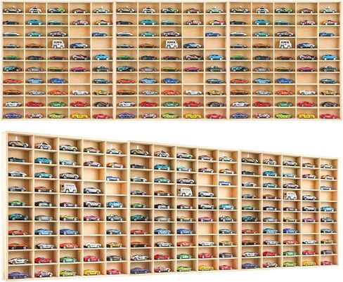Hot 1/64 Diecast Wheels Display Case Holds 60 Toy Cars Wooden Wall Mount Car Display Shelf Storage Organizer Case for Toy Collectibles , Wheel , Model,10 Layers in Kuwait