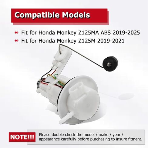 16700-K0F-T01 Fuel Pump Assembly Compatible With Honda Monkey Z125MA ABS 2019-2024 Monkey Z125M 2019-2021 in Kuwait