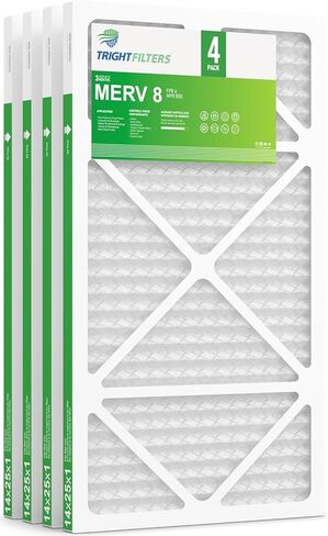 14x25x1 Air Filter 4 Pack, MERV 8 Pleated Dust Defense Air Filters Replacement Air Conditioner HVAC AC Furnace Filter, Durable and Lightweight in Saudi Arabia