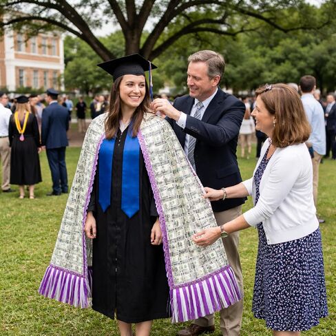 Craftsatin 2026 Graduation Cash Gift DIY Money Cape Kit with 2 Pcs Graduation Money Lei 100 Pcs OPP Bags for Men Women Graduate Party Favors Gifts Accessories in Kuwait