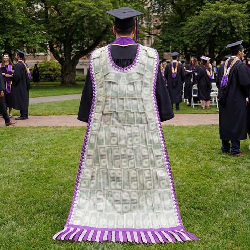 Craftsatin 2026 Graduation Cash Gift DIY Money Cape Kit with 2 Pcs Graduation Money Lei 100 Pcs OPP Bags for Men Women Graduate Party Favors Gifts Accessories in Kuwait