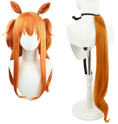 Uma Musume Mayano Top Gun Cosplay Wig Hair Role Play Halloween Christmas Comic Convention Costume Party Wigs + Wig Cap in Kuwait