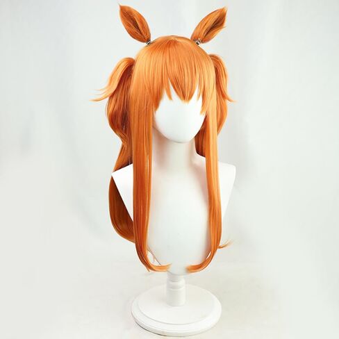 Uma Musume Mayano Top Gun Cosplay Wig Hair Role Play Halloween Christmas Comic Convention Costume Party Wigs + Wig Cap in Kuwait