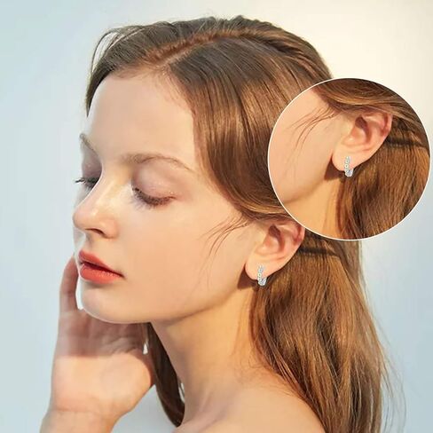 KINGWHYTE Daisy Earrings for Women 925 Sterling Silver Small Daisy Hoop Earrings Hypoallergenic Lucky Flower Huggie Hoop Earrings Christmas Birthday Jewelry Gifts for Wife Daughter 2 Pair Set-14mm in Kuwait