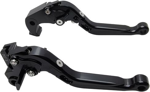 مجموعة رافعة قابض الفرامل البديلة لـ ZX6R ZX6RR ZX636 2019-2025، مقبض فرامل دراجة نارية من الألومنيوم قابل للتعديل وأذرع طويلة قابلة للتمديد (أسود بالكامل) in Saudi Arabia