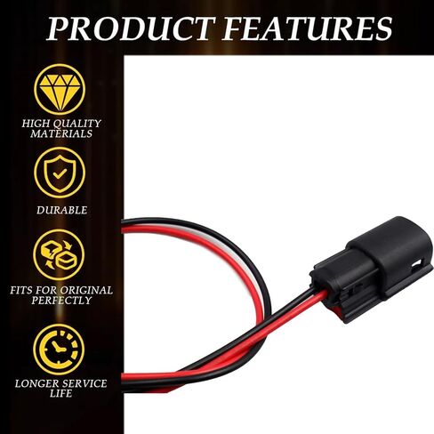 2-Pin LED مصباح إضاءة للضباب موصل ضوء الضباب ضفيرة متوافق مع Ford Explorer 2020-2022 قابس كوابل مجمعة 33471-0201 in Saudi Arabia