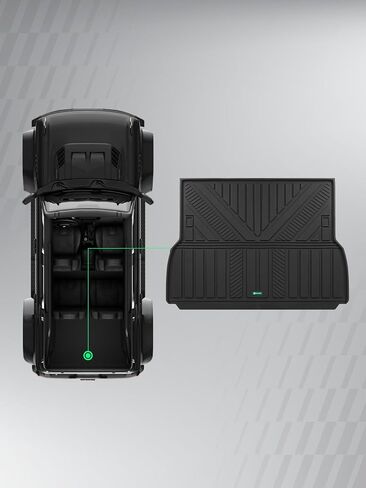 YHTAUTO Cargo Mat متوافق مع Lexus GX550 2024-2026 & Toyota Land Cruiser/Prado 250 2024-2026، بطانات أرضية TPE للحماية من جميع الأحوال الجوية، سجادة شحن، أسود in Saudi Arabia
