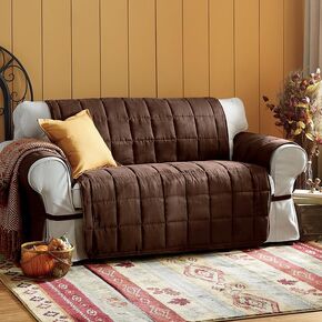 واقي الأثاث النهائي الكبير الحجم من Montgomery Ward - غطاء الأثاث، ناعم، ديكور غرفة المعيشة، الأريكة، الشوكولاتة، 154 بوصة عرض × 98 1/2 بوصة طول in Kuwait