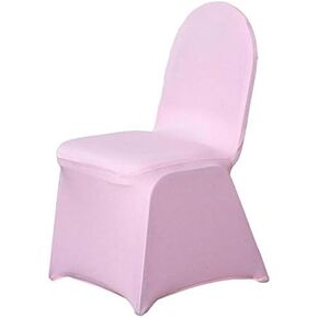 Balsa Circle 100 pcs Pink Spandex Stretchable Banquet Chair Slipcovers Removable Seat Protector Washable Party Wedding Supplies Reception Supplies in Kuwait