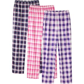 سراويل بيجامة IHU للفتيات ناعمة ولطيفة ومطبوعة بنمط منقوش من PJ سراويل نوم للأطفال مع جيوب in Kuwait