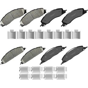 Front Rear Ceramic Brake Pads with Hardware Fit for Dodge Ram 2500, 3500 2009 2010 2011 2012 2013 2014 2015 2016 2017 2018, Ram 1500 2012 in Kuwait