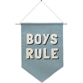 علم راية القاعدة للأولاد - ديكور حائط عتيق رائع لغرفة الأولاد، لافتة سكن المراهقين الزرقاء، فن غرفة نوم بريبي، هدية فريدة للأبناء والمراهقين. (010) in Kuwait