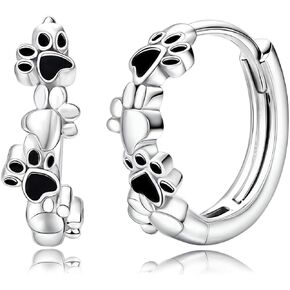 أقراط مطبوعة بمخالب للنساء، أقراط على شكل جرو أسود على شكل كلب أو قطة، أقراط دائرية لطيفة على شكل حيوانات حلوة، قطارة صغيرة، أقراط هوجي لعيد الميلاد، ثقب المجوهرات، هدايا in Kuwait