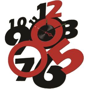 Modern Home Self Adhesive DIY 3D Wall Clock - Crazy Eight in Saudi Arabia