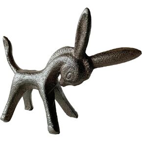 Cast Iron Dog Ring Holder Stand for Jewelry, Engagement and Wedding Ring Display, Decorative Figurine Home Decor for Living Room, Bedroom, Desktop, Cabinets in Saudi Arabia