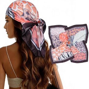 وشاح ستان من لوري هيد للنساء - أوشحة شعر مربعة 27.5 بوصة in Kuwait