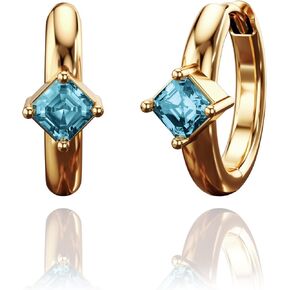 CAITLYNMINIMALIST Hypoallergenic 18K Gold-Plated Sterling Silver Birthstone Huggie Mini Cartilage & Stacking Hoop Earrings – Gift for Women in Kuwait