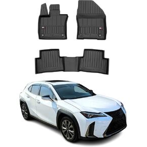 OMAC Premium Floor Mats for Lexus UX200 UX250h 2019-2025 Car Mats All Weather 3D Custom Fit Rubber Mat Waterproof Odorless TPE Floor Liners Laser Measured Non-Slip (Black) in Kuwait