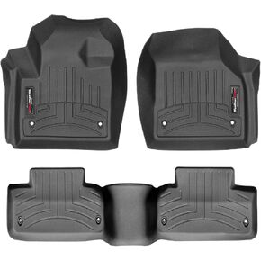 WeatherTech Custom Fit FloorLiners for Land Rover Rover Discovery Sport, Discovery Sport, Discovery Sport - 1st & 2nd Row (441589-1-2), Black in Saudi Arabia