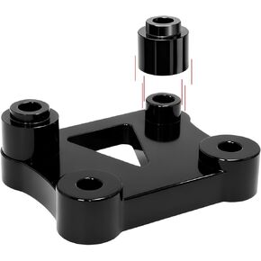 Black Handlebar Riser Pull Back Plate Bracket Handle bar Displacement Adapter for Harley M8 Softail Dyna Wide Glide/Street Bob/Fat Bob/Low Rider/Switchback/Super Glide/Fxd/Fxr 2018-Later Models in Kuwait